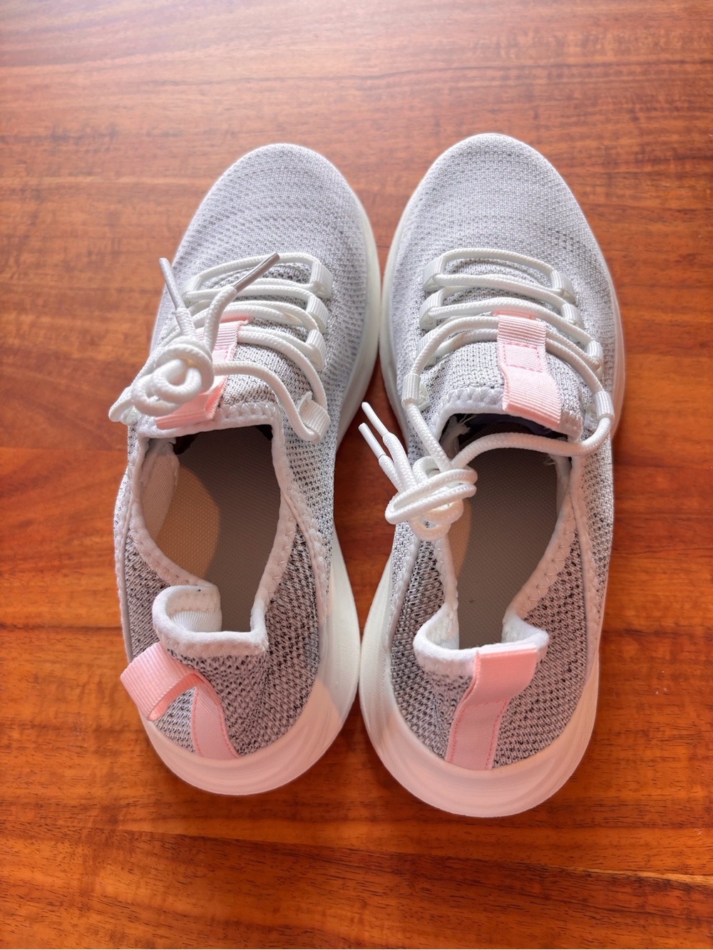 NEW Light Gray and Pink Women's Slip-On Sneakers